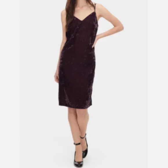 NWT Splendid Slip Cami Dress Crushed Velvet Black - Picture 13 of 13